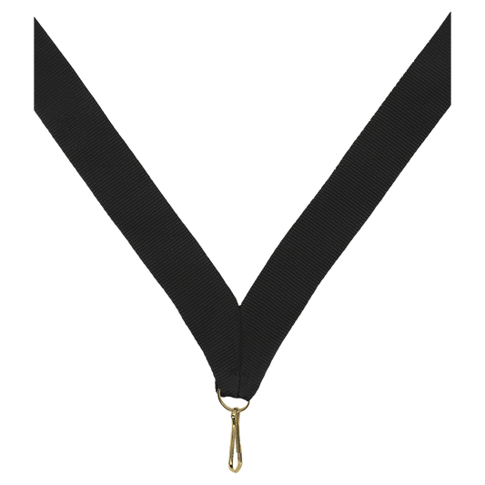 7/8" Black Neck Ribbon with Snap Clip