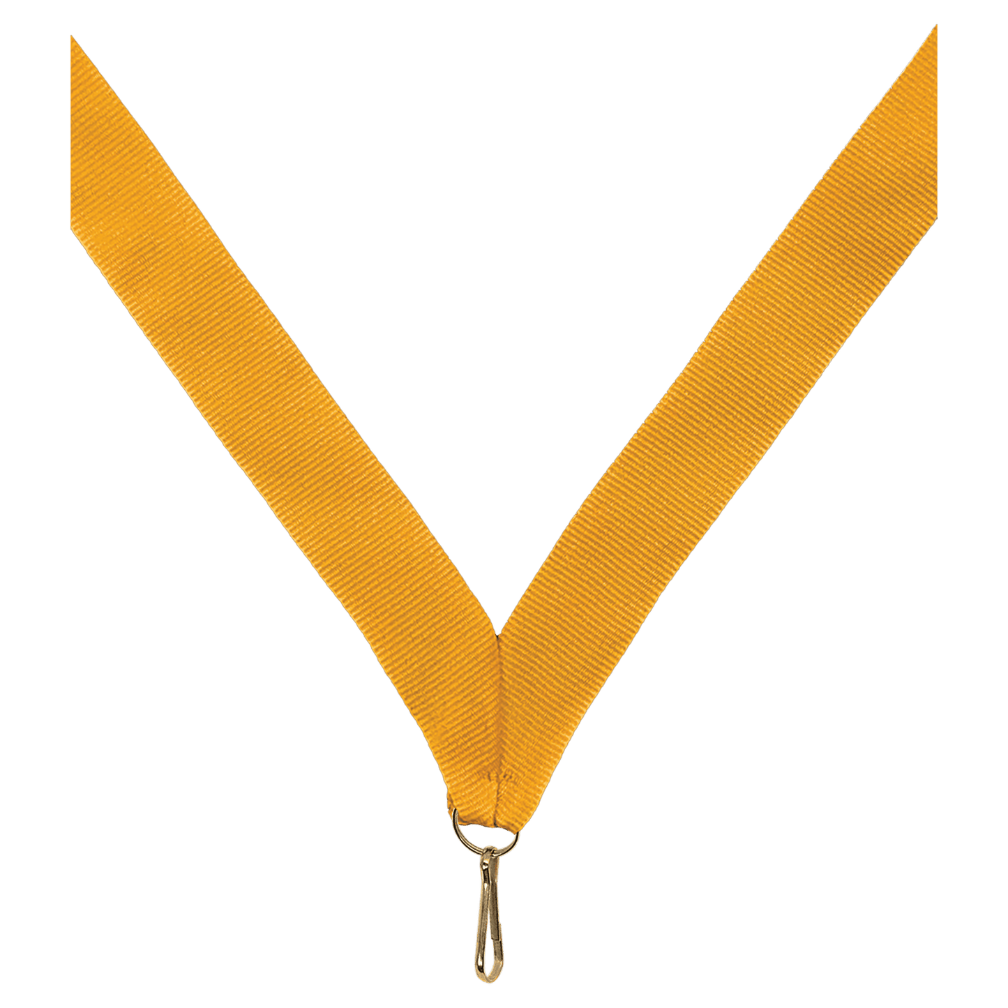 7/8" Gold Neck Ribbon with Snap Clip
