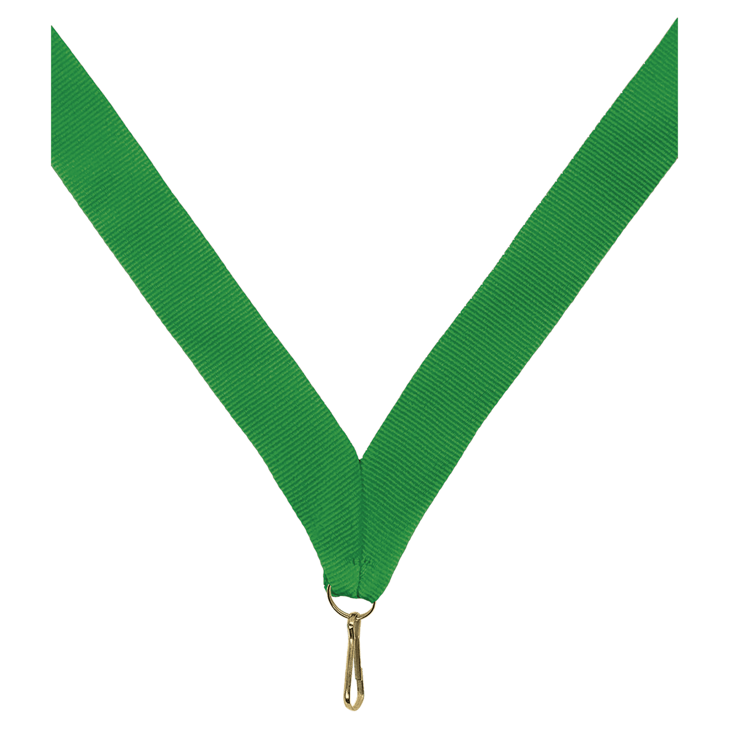 7/8" Green Neck Ribbon with Snap Clip