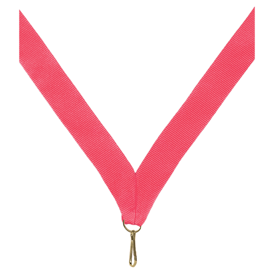 7/8" Neon Pink Neck Ribbon with Snap Clip