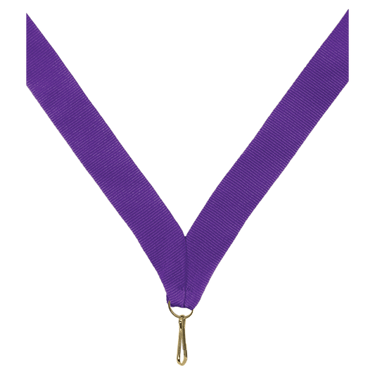 7/8" Purple Neck Ribbon with Snap Clip
