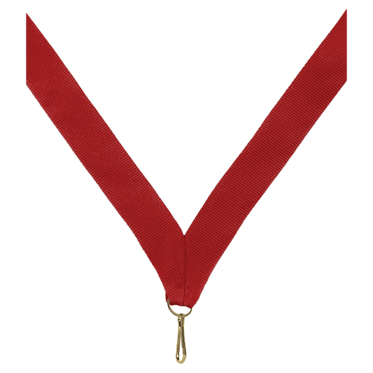 7/8" Red Neck Ribbon with Snap Clip