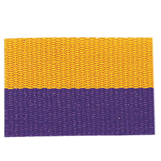 1 1/2" Purple/Gold Neck Ribbon with Snap Clip