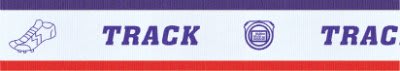 7/8" Red/White/Blue Track Sport Neck Ribbon with Snap Clip