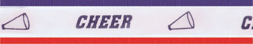 7/8" Red/White/Blue Cheer Sport Neck Ribbon with Snap Clip