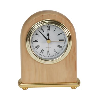 Red Alder Arch Desk Clock - 4" x 5"