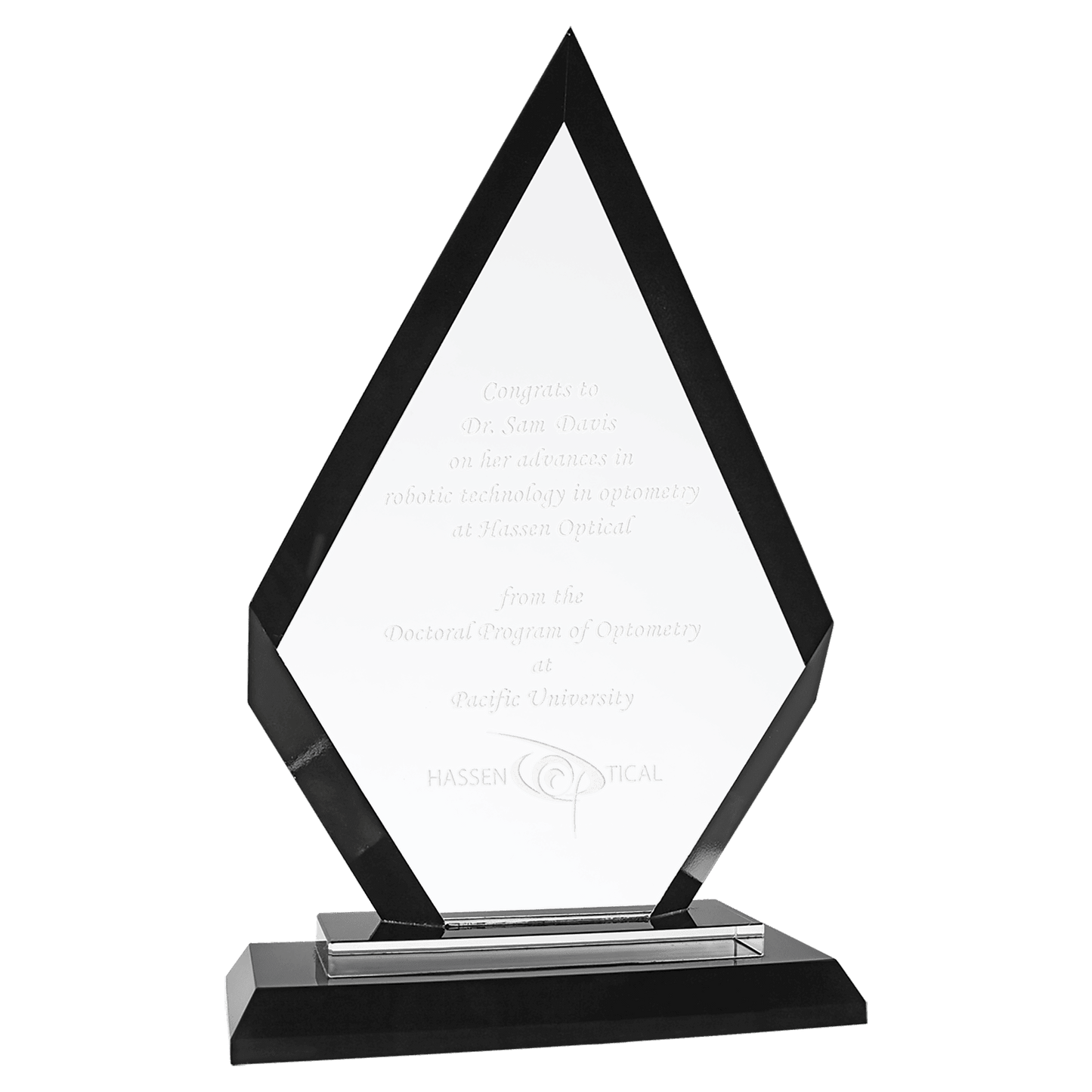 Diamond Black Regal Glass - 9"
