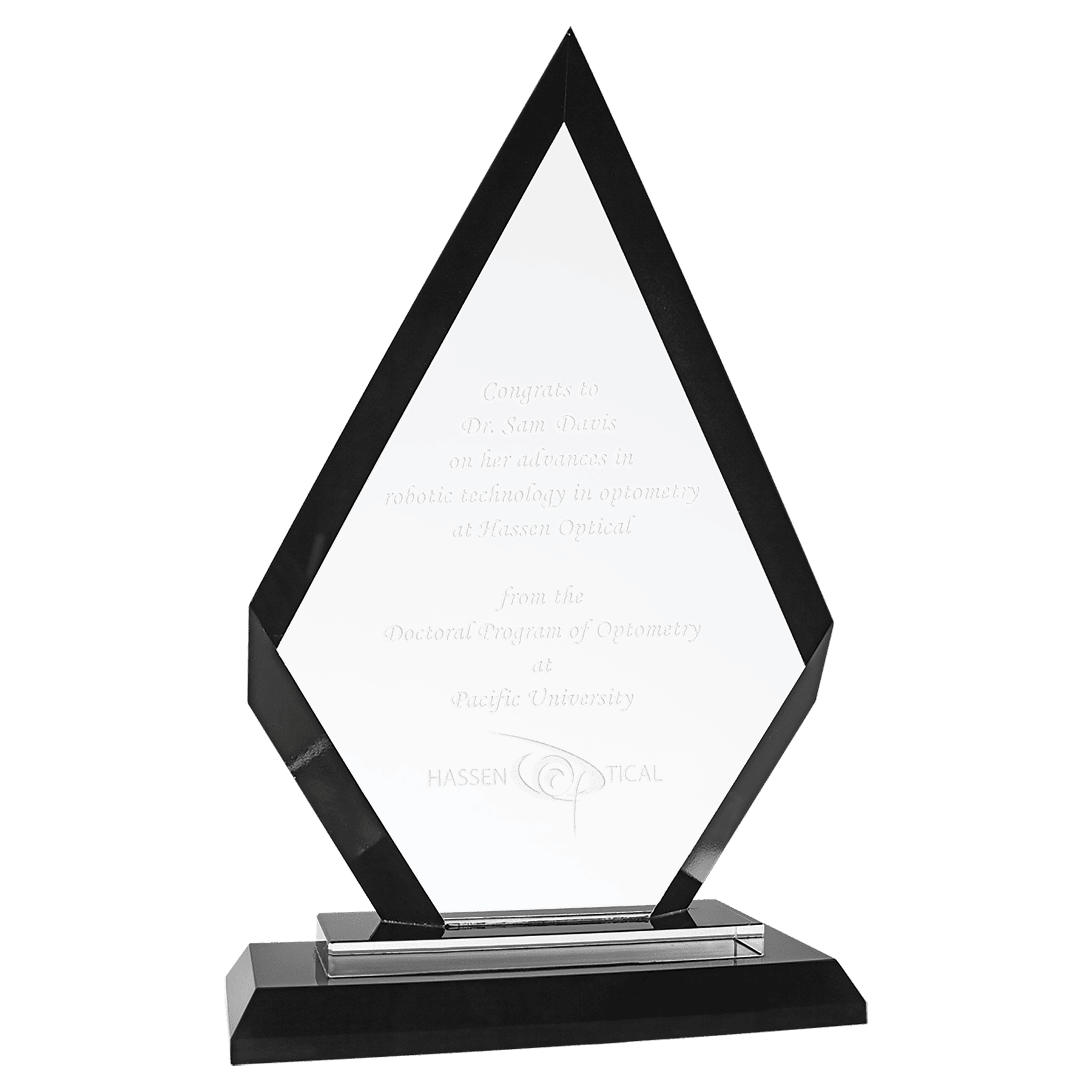 Diamond Black Regal Glass - 9"