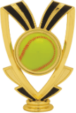 5" Softball Ribbon Figure