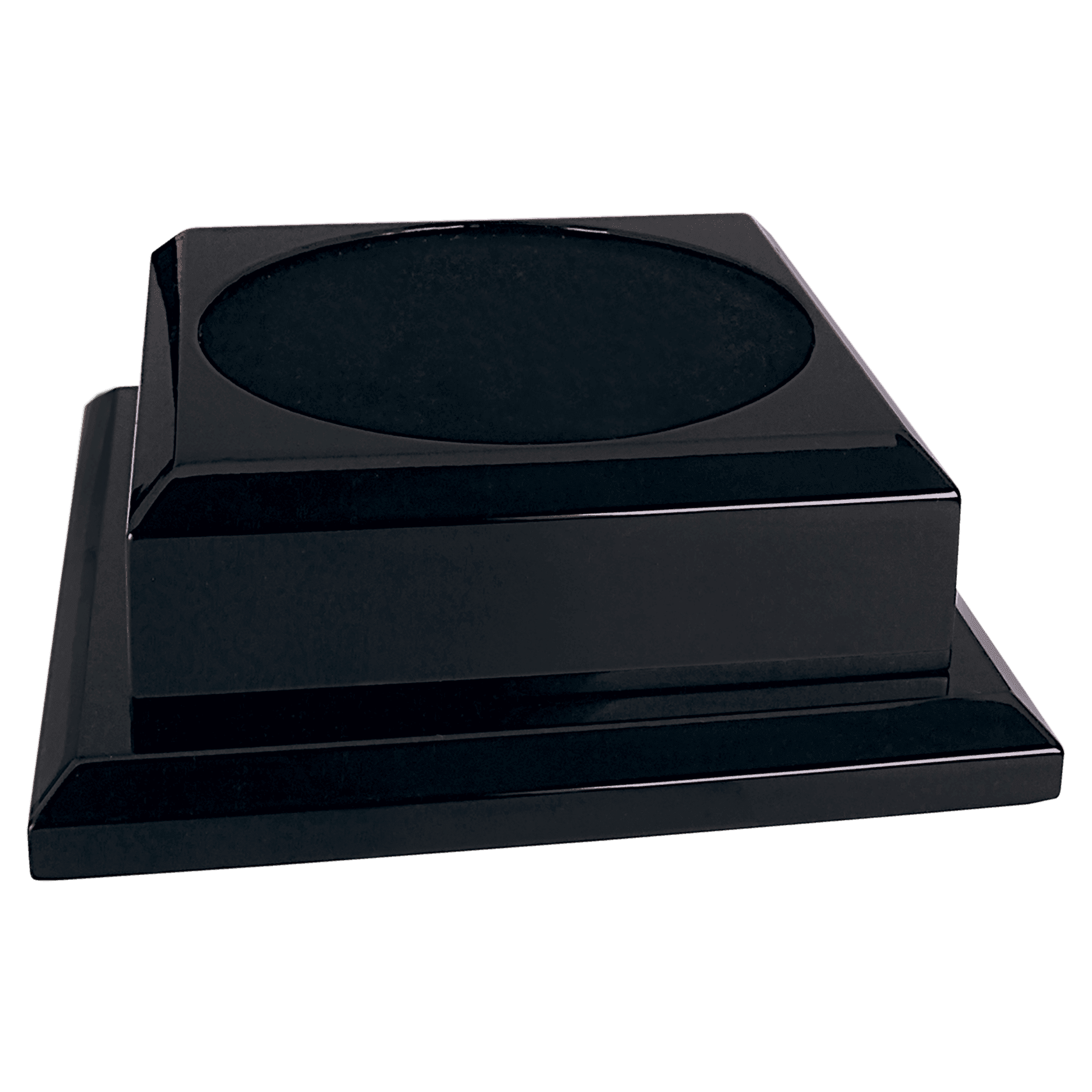 Black Royal Piano Finish Pedestal Base - 7" x 7"