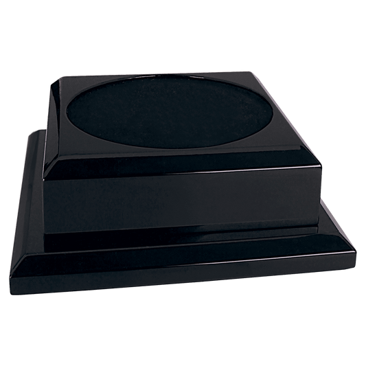 Black Royal Piano Finish Pedestal Base - 7" x 7"