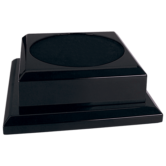 Black Royal Piano Finish Pedestal Base - 8" x 8"