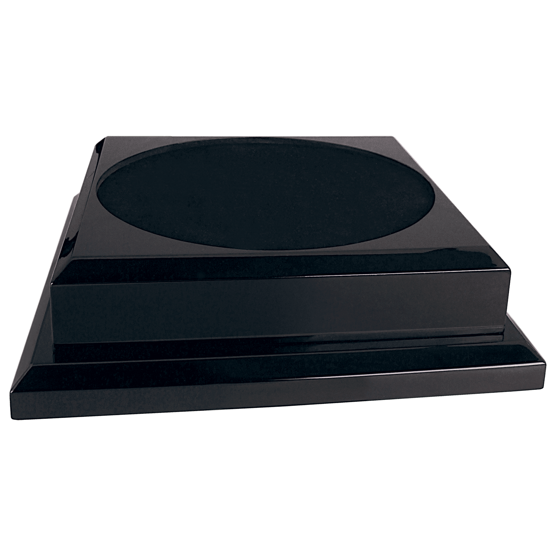 Black Royal Piano Finish Pedestal Base - 11" x 11"