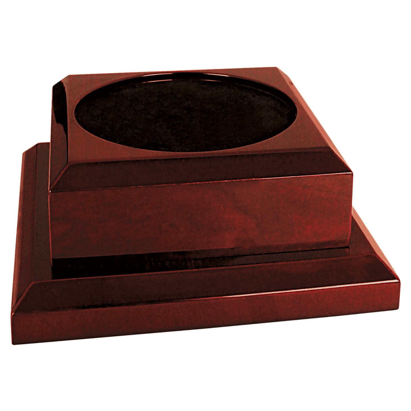 Rosewood Royal Piano Finish Pedestal Base - 8" x 8"