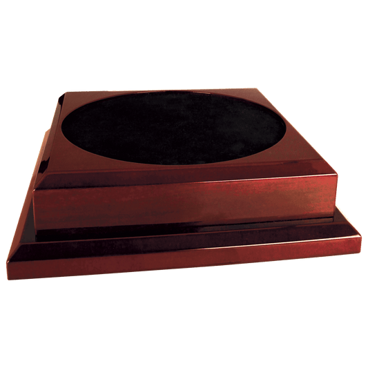 Rosewood Royal Piano Finish Pedestal Base - 11" x 11"