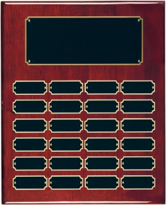 Plate Rosewood Piano Finish Completed Perpetual Plaque - 24