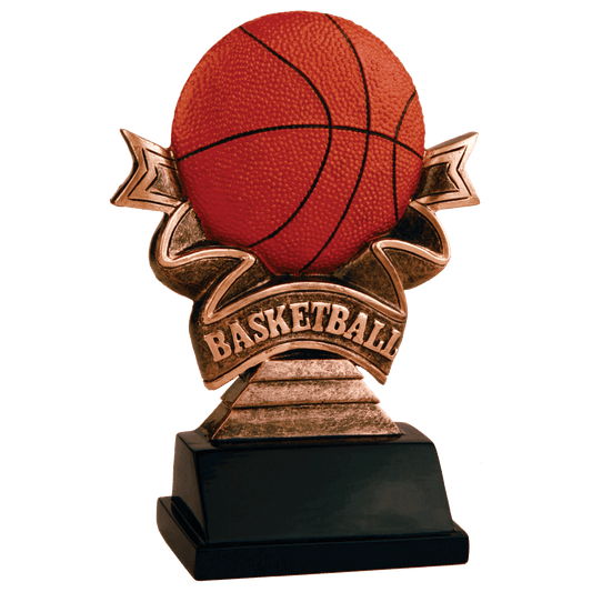 Basketball Ribbon Resin - 5 1/2"