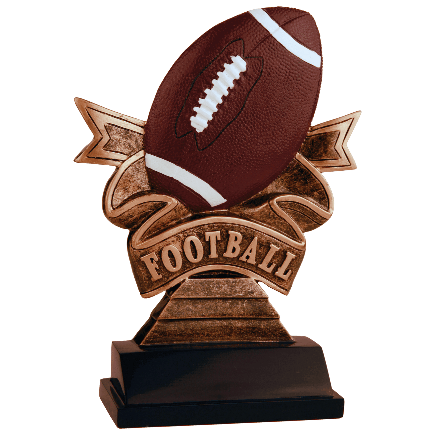Football Ribbon Resin - 7"
