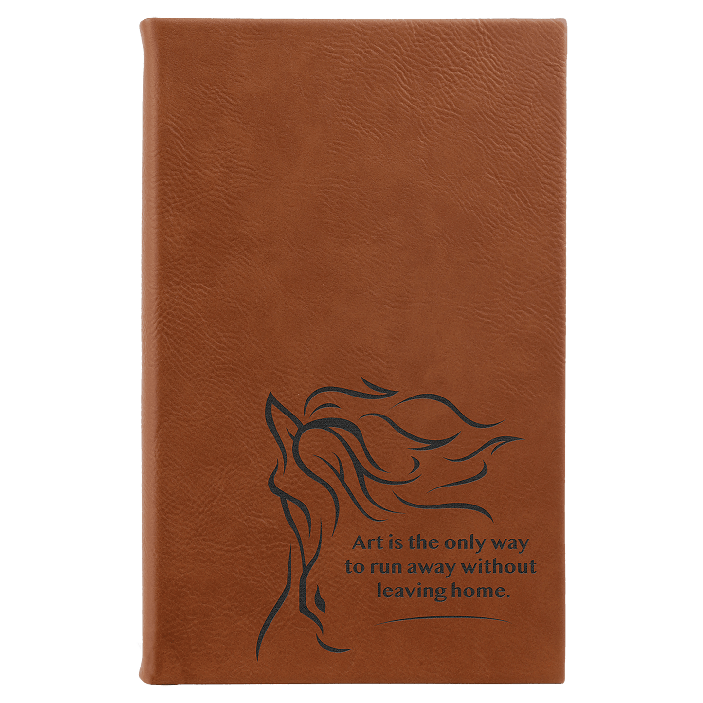 5 1/4" x 8 1/4" Leatherette Sketch Book with Unlined Notepad