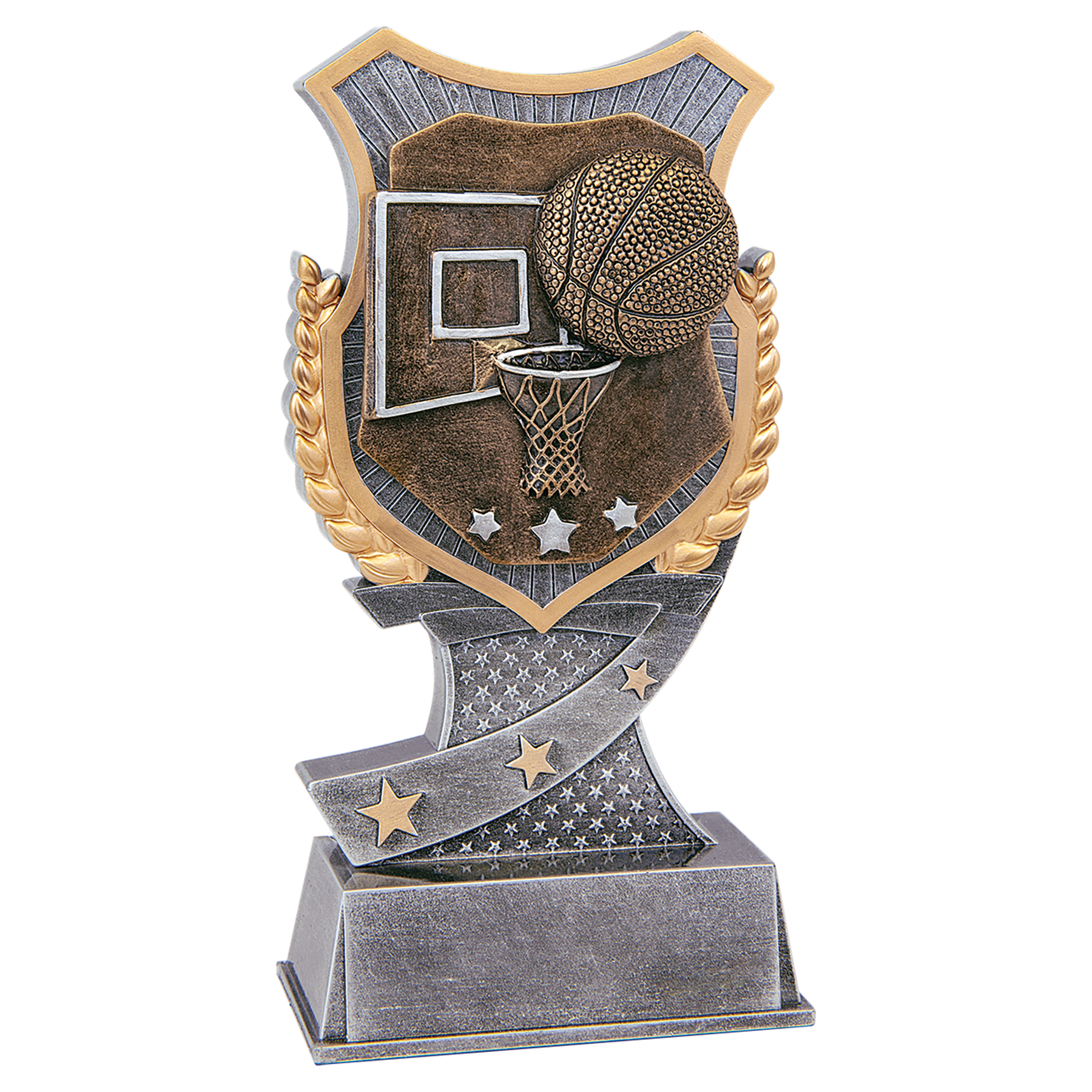 Basketball Shield Award - 6"