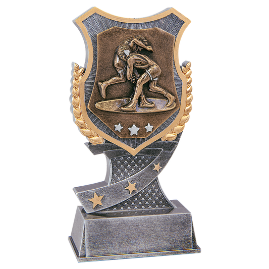 Wrestling Shield Award - 6"