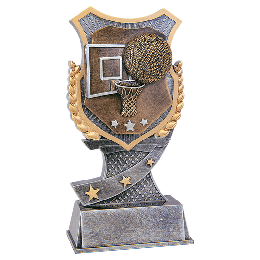 Basketball Shield Award - 7"