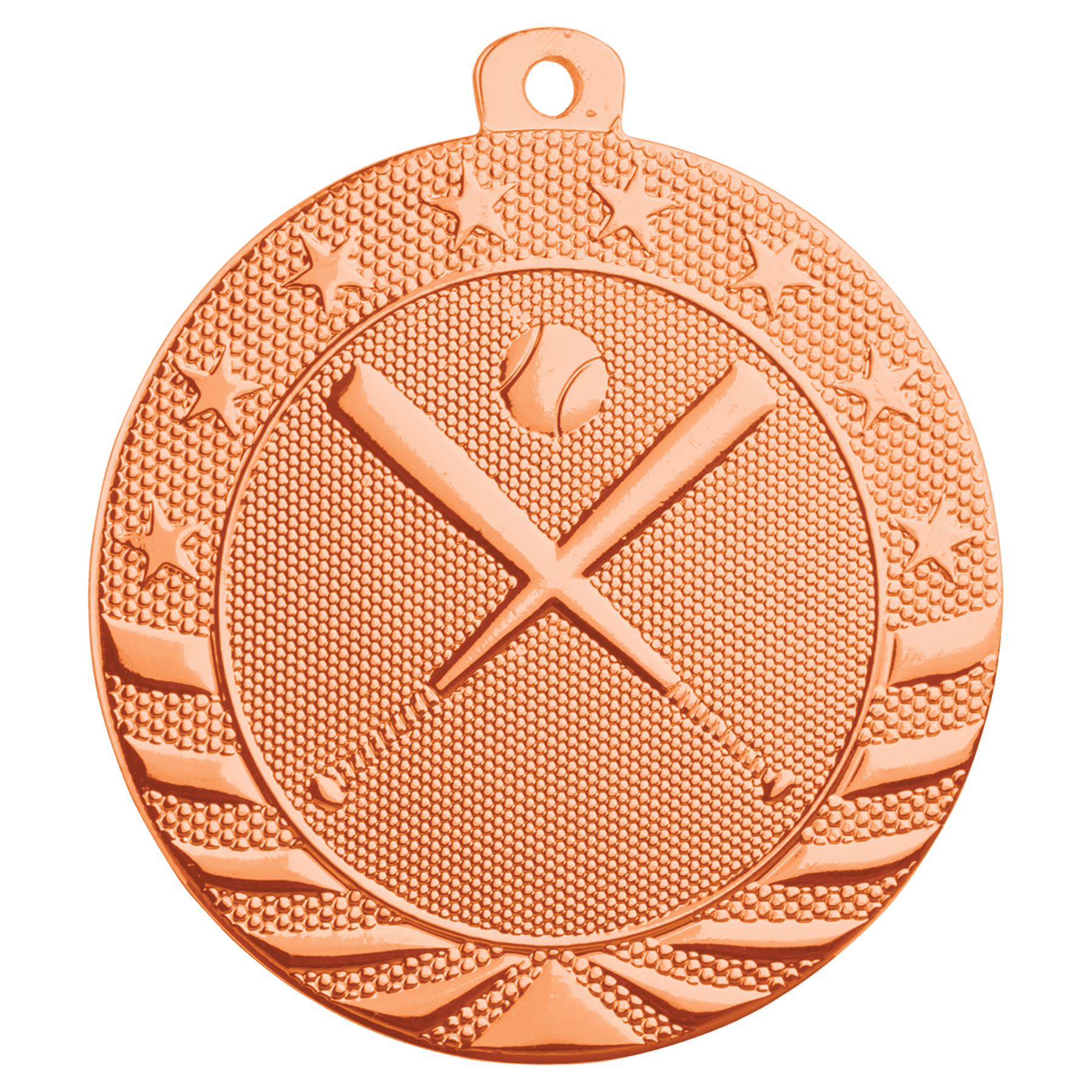 Bright Bronze Baseball/Softball Starbrite Medal - 2"