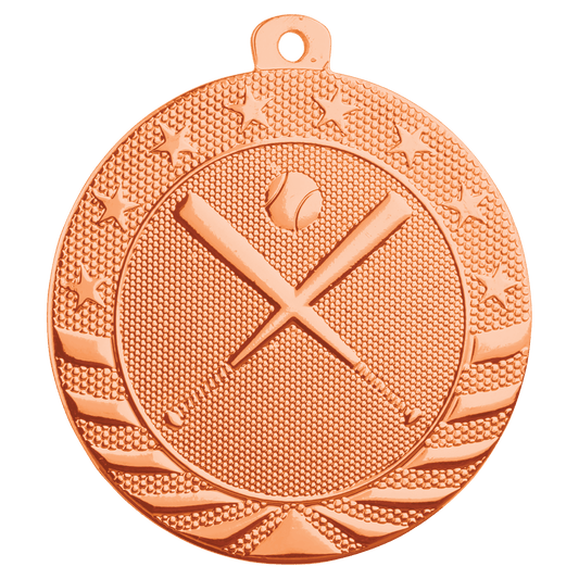 Bright Bronze Baseball/Softball Starbrite Medal - 2"