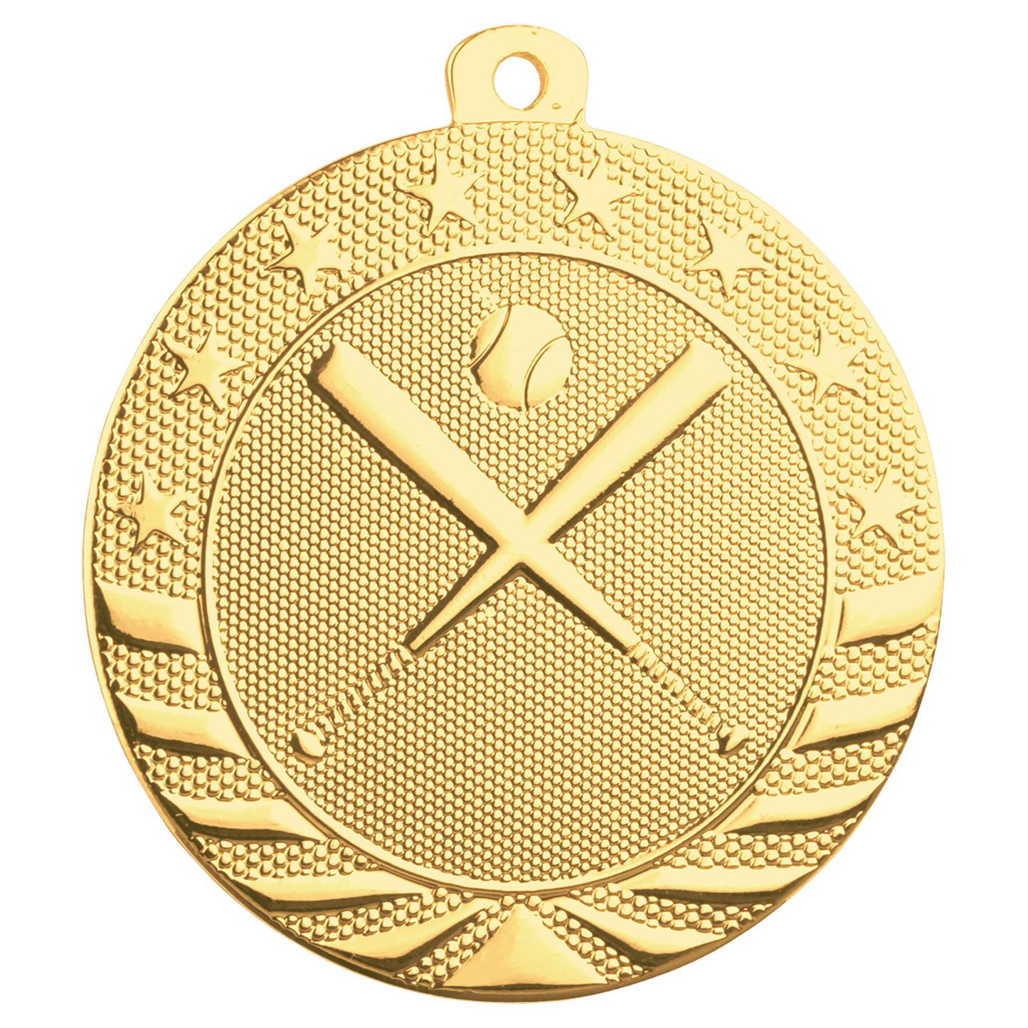 Bright Gold Baseball/Softball Starbrite Medal - 2"