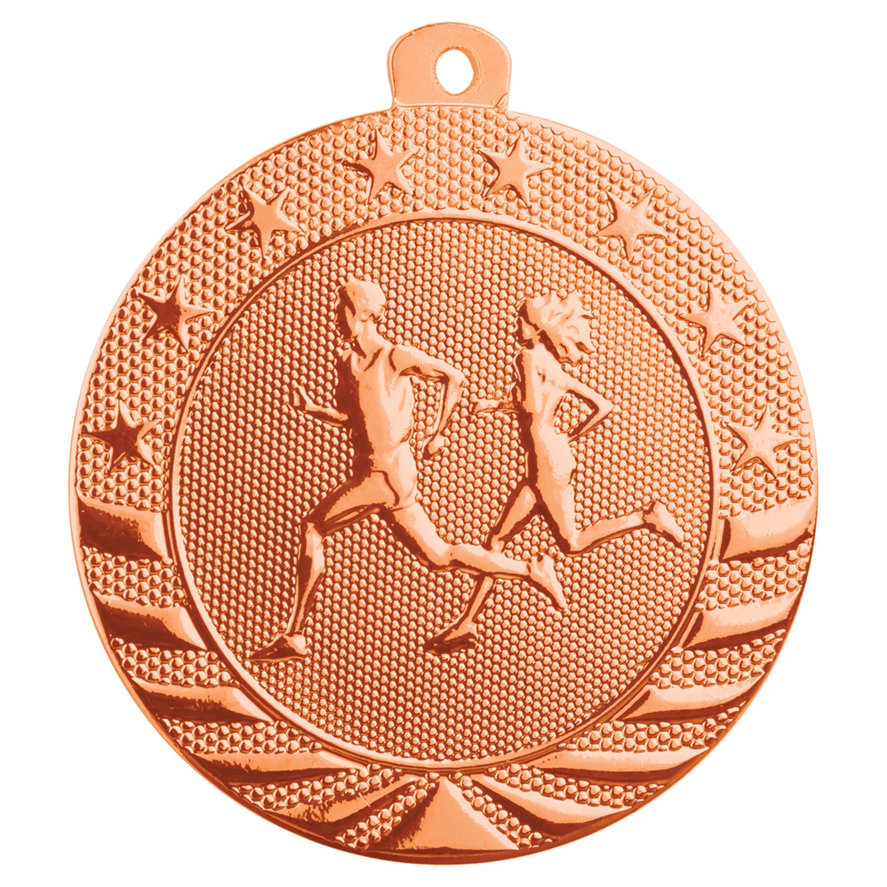 2" Bright Bronze Cross Country Starbrite Medal