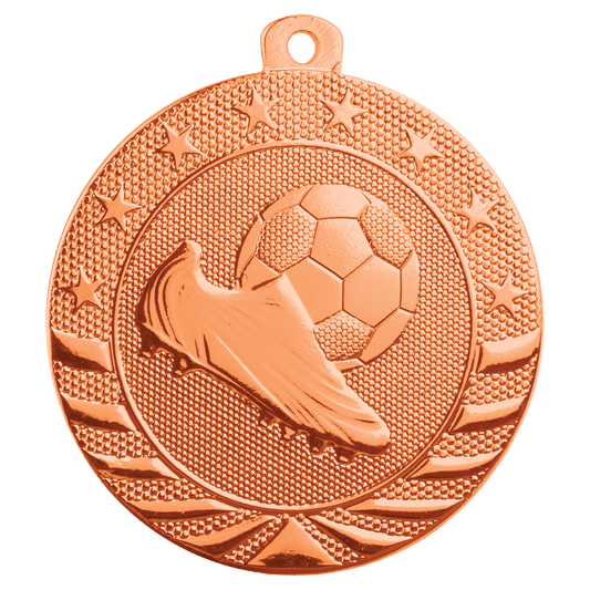 2" Bright Bronze Soccer Starbrite Medal
