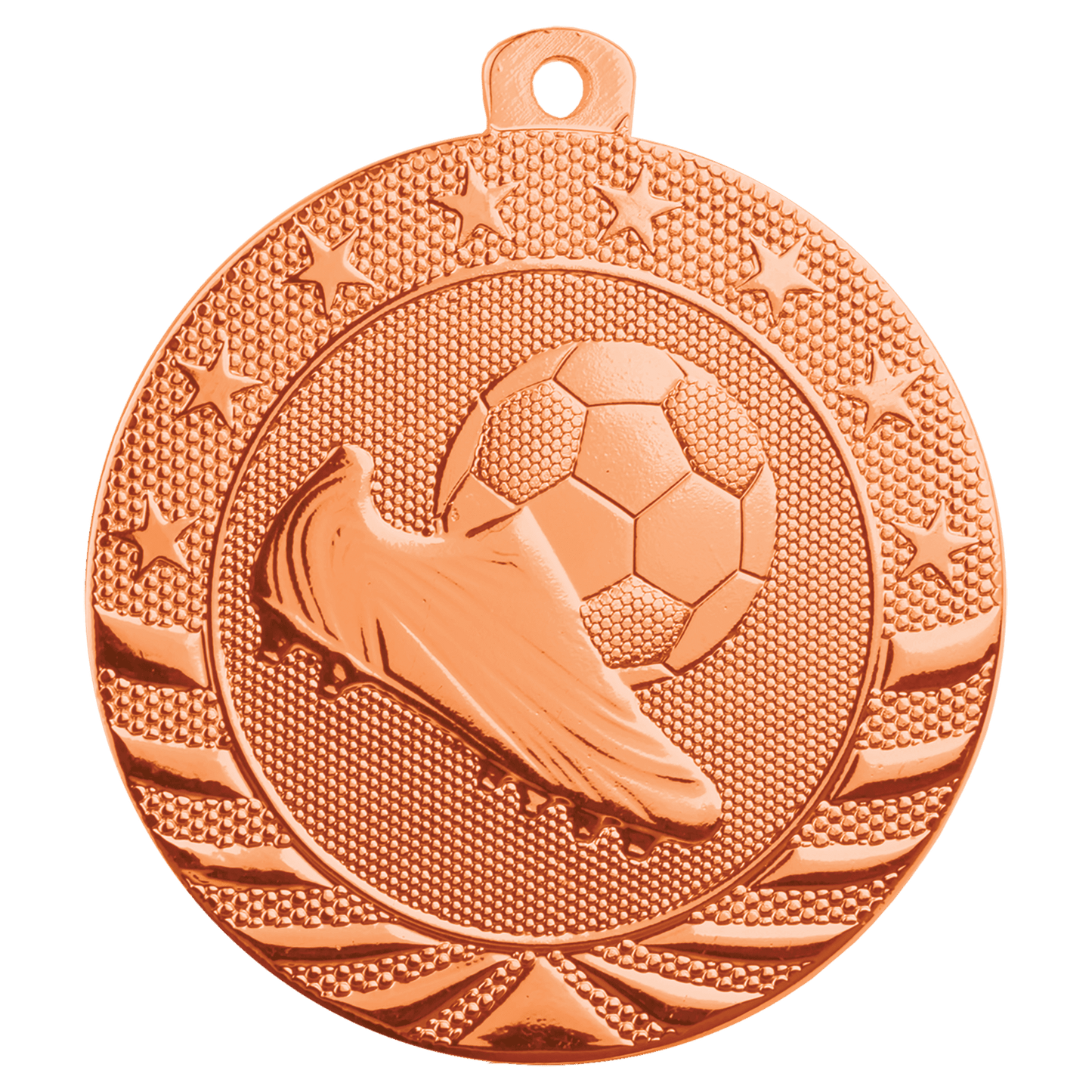Bright Bronze Soccer Starbrite Medal - 2"