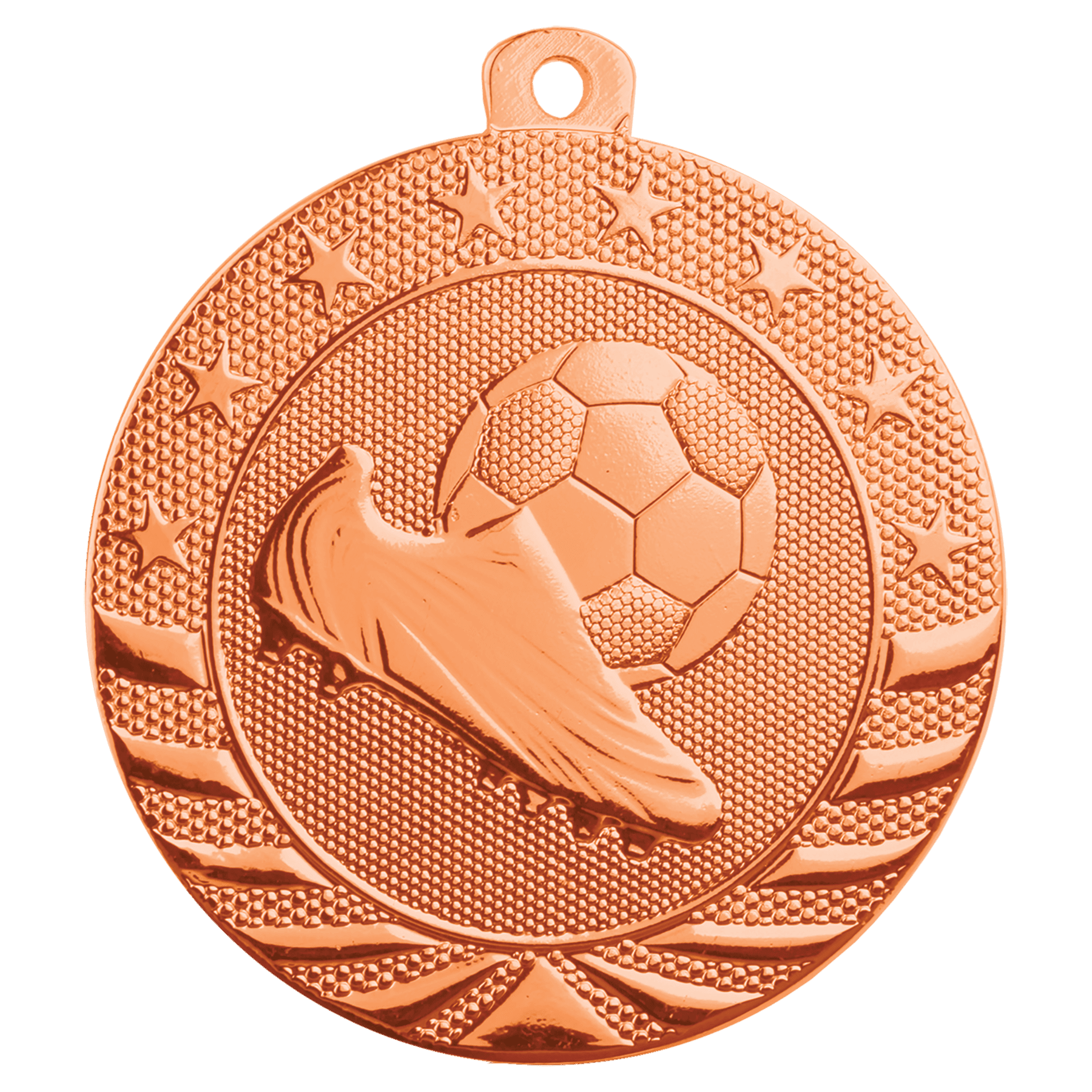 Bright Bronze Soccer Starbrite Medal - 2"