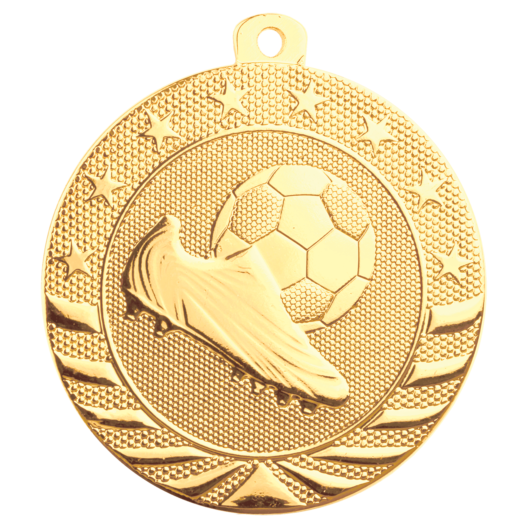 Bright Gold Soccer Starbrite Medal - 2"