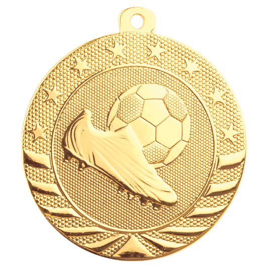 Bright Gold Soccer Starbrite Medal - 2"