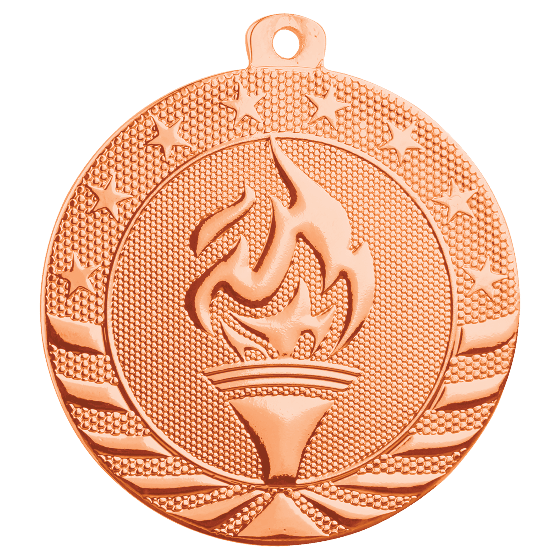 Bright Bronze Torch Starbrite Medal - 2"