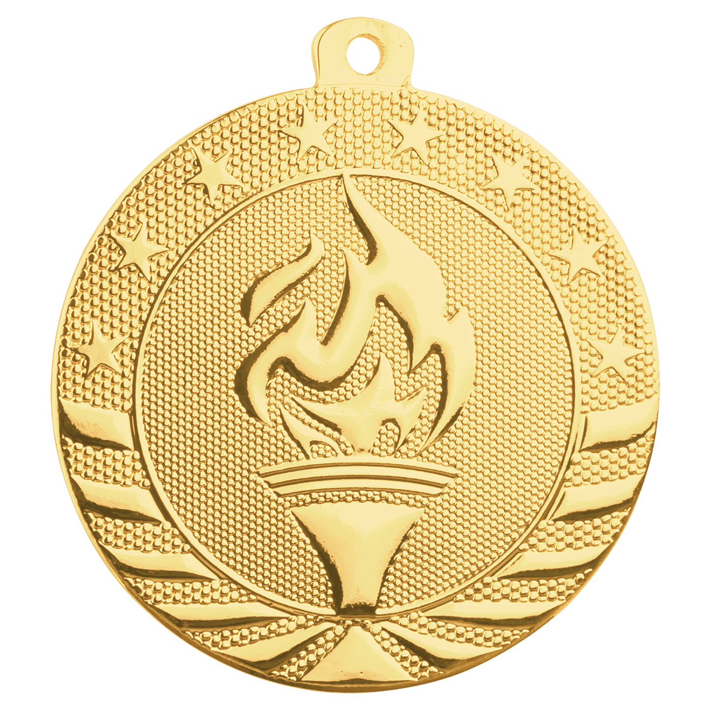 Bright Gold Torch Starbrite Medal - 2"