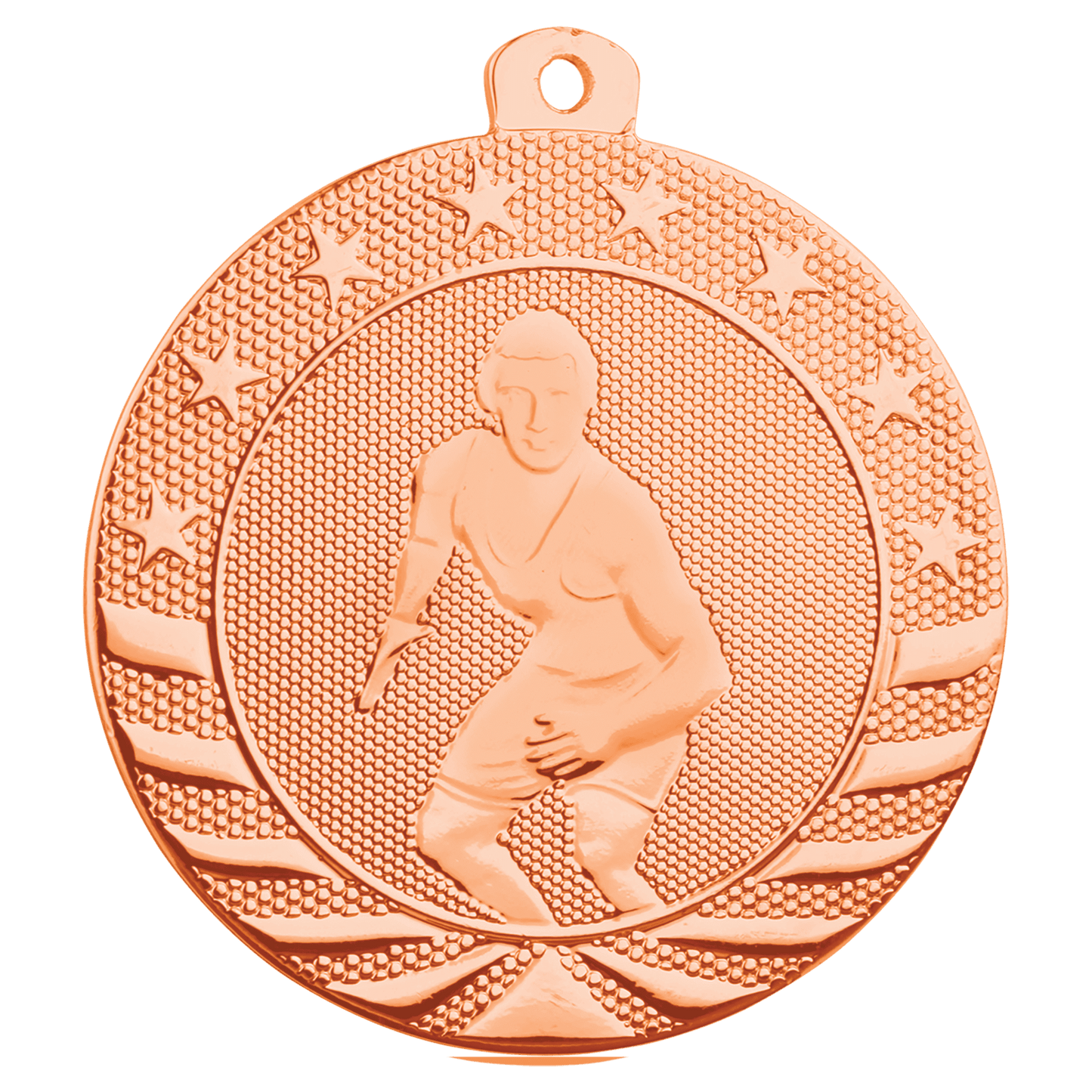 Bright Bronze Wrestling Starbrite Medal - 2"