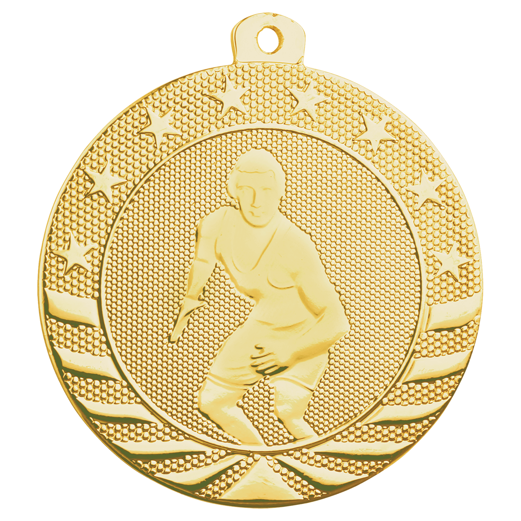 2" Bright Gold Wrestling Starbrite Medal