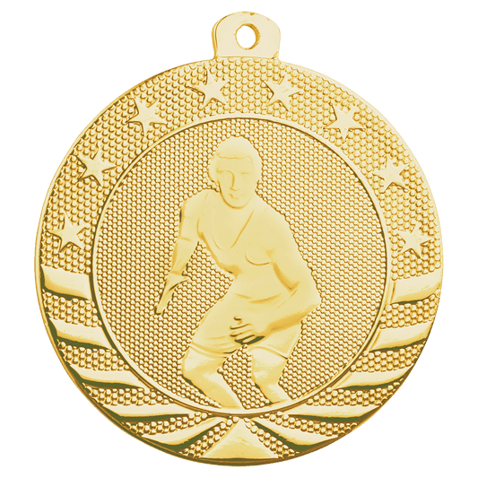 2" Bright Gold Wrestling Starbrite Medal