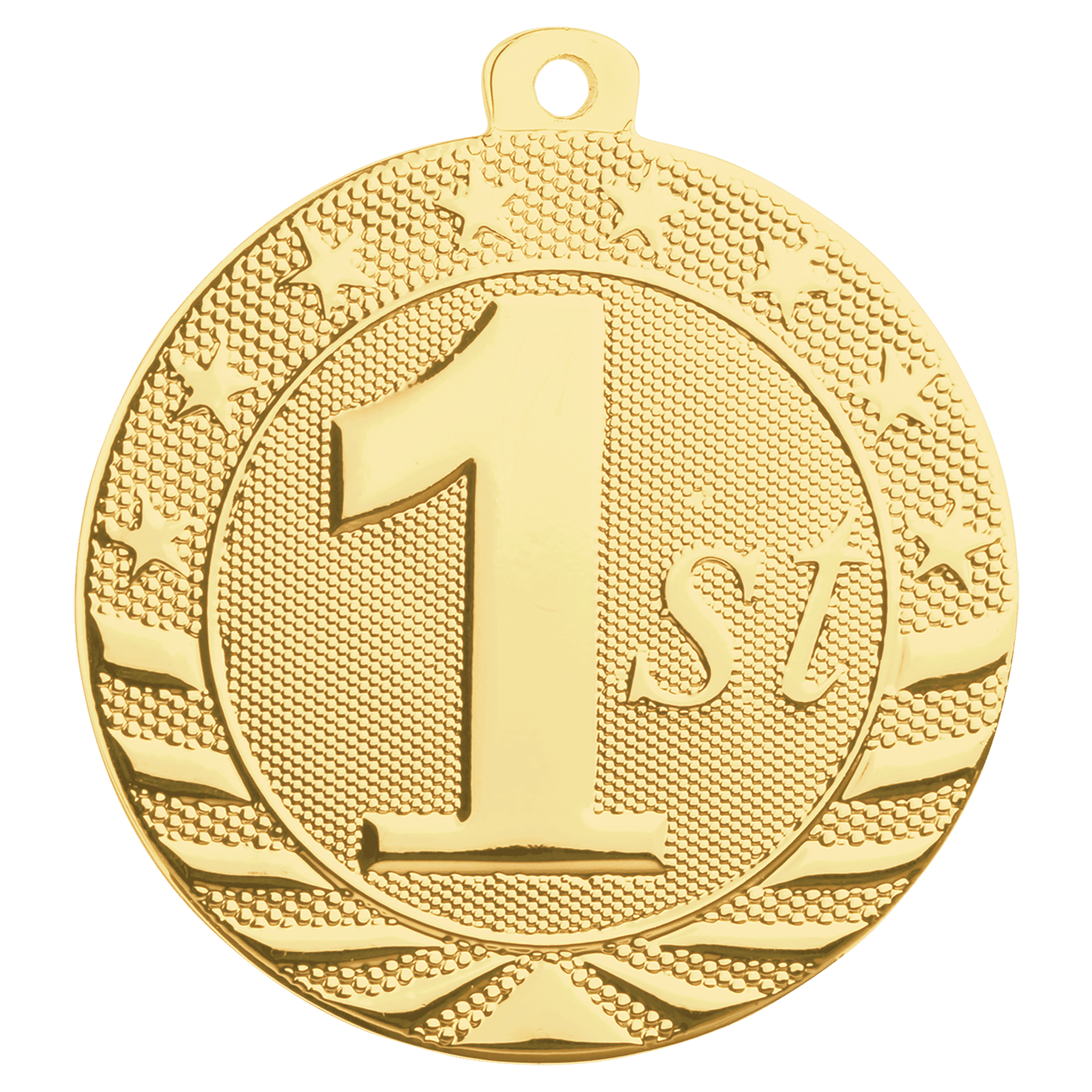 Bright Gold 1st Place Starbrite Medal - 2"