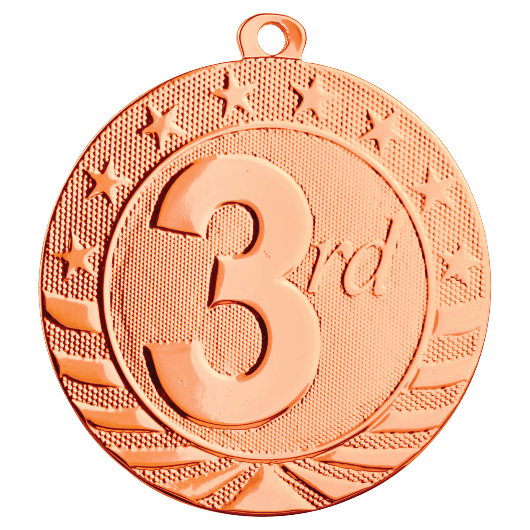 Bright Bronze 3rd Place Starbrite Medal - 2"