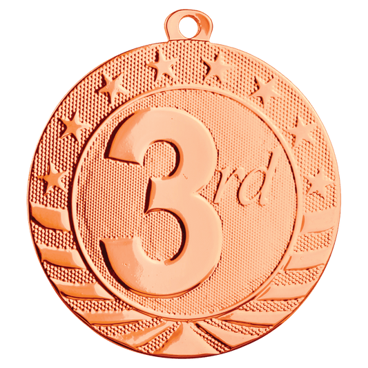 Bright Bronze 3rd Place Starbrite Medal - 2"