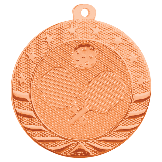 2" Bright Bronze Pickleball Starbrite Medal