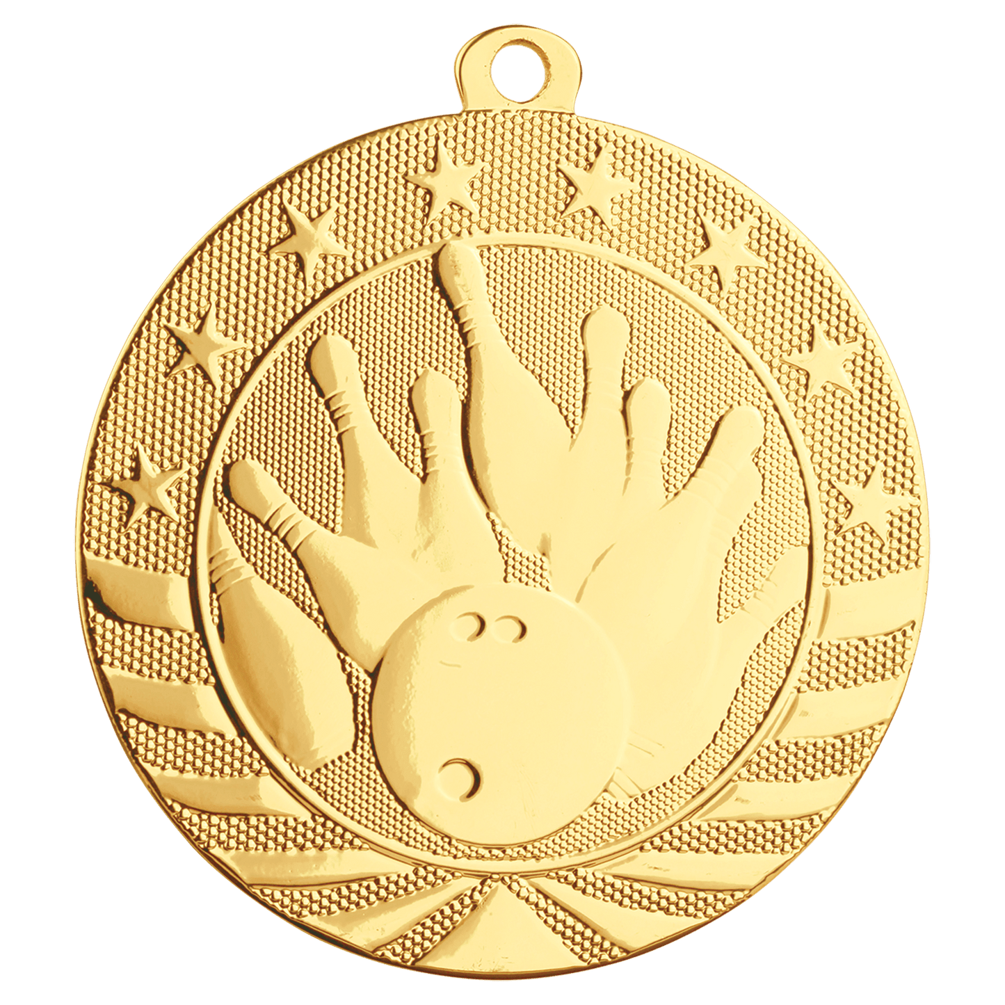 Bright Gold Bowling Starbrite Medal - 2 3/4"