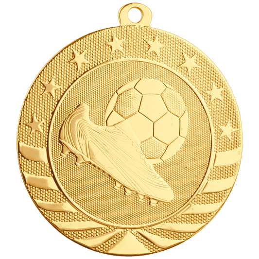 Bright Gold Soccer Starbrite Medal - 2 3/4"