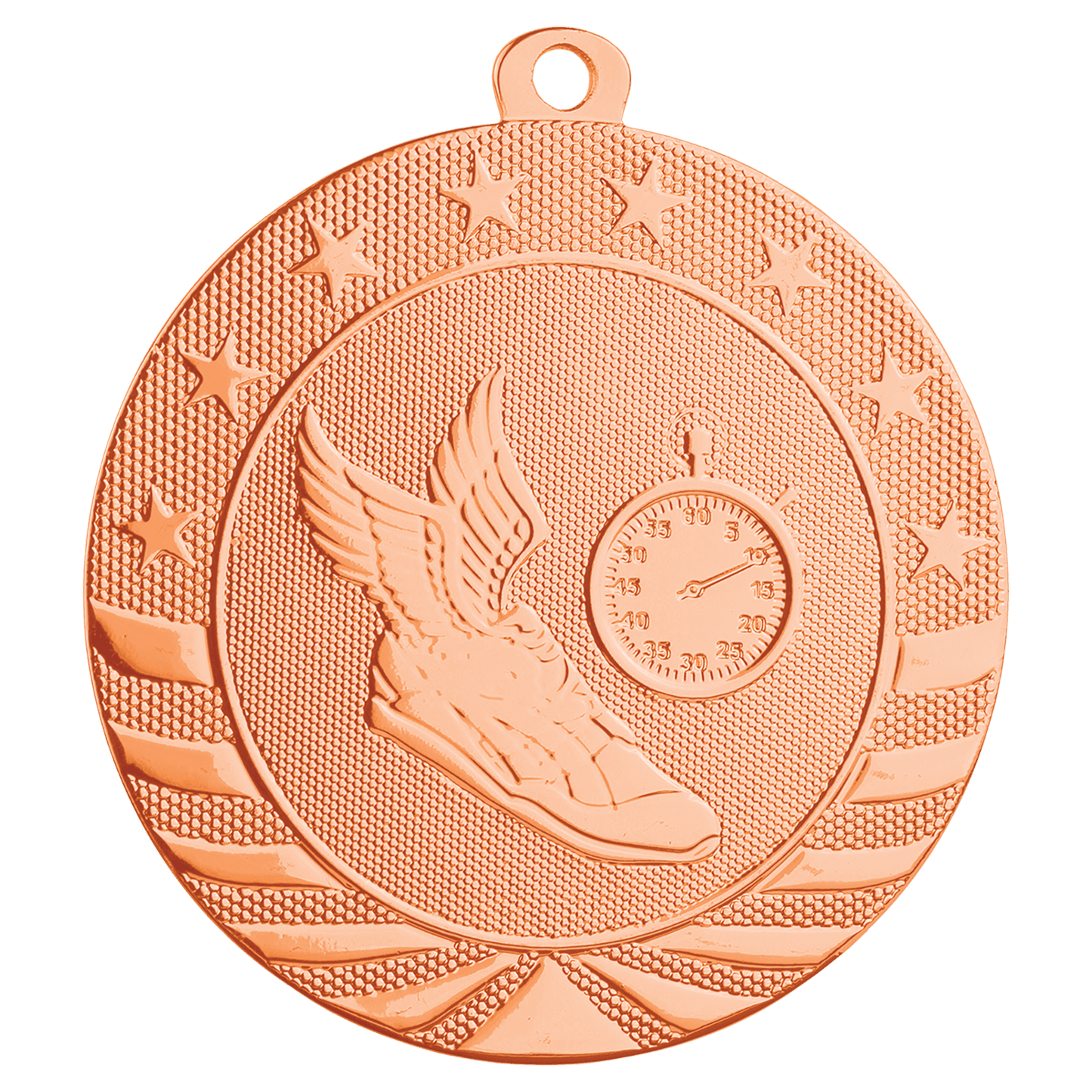 Bright Bronze Track Starbrite Medal - 2 3/4"