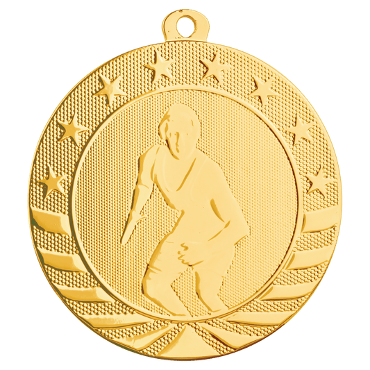 Bright Gold Wrestling Starbrite Medal - 2 3/4"