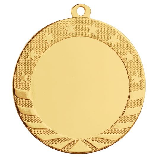 Bright Gold 2" Insert Holder Starbrite Medal - 2 3/4"