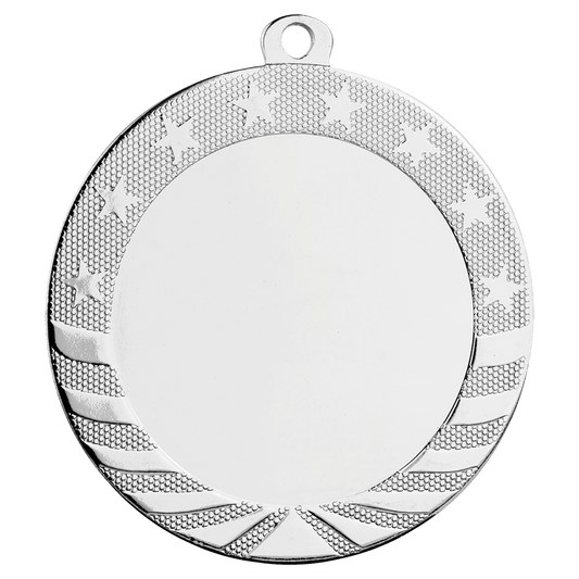 Bright Silver 2" Insert Holder Starbrite Medal - 2 3/4"